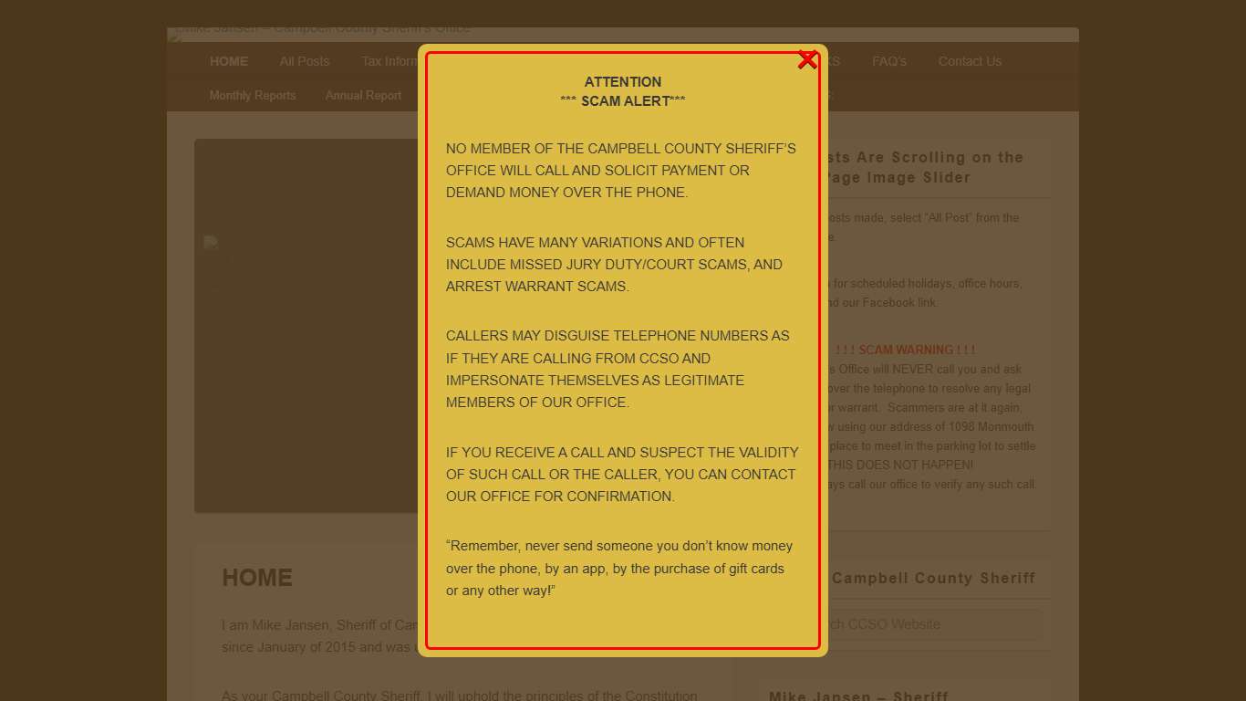 HOME - Mike Jansen - Campbell County Sheriff's Office