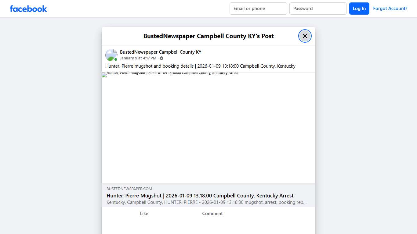 Hunter, Pierre... - BustedNewspaper Campbell County KY Facebook