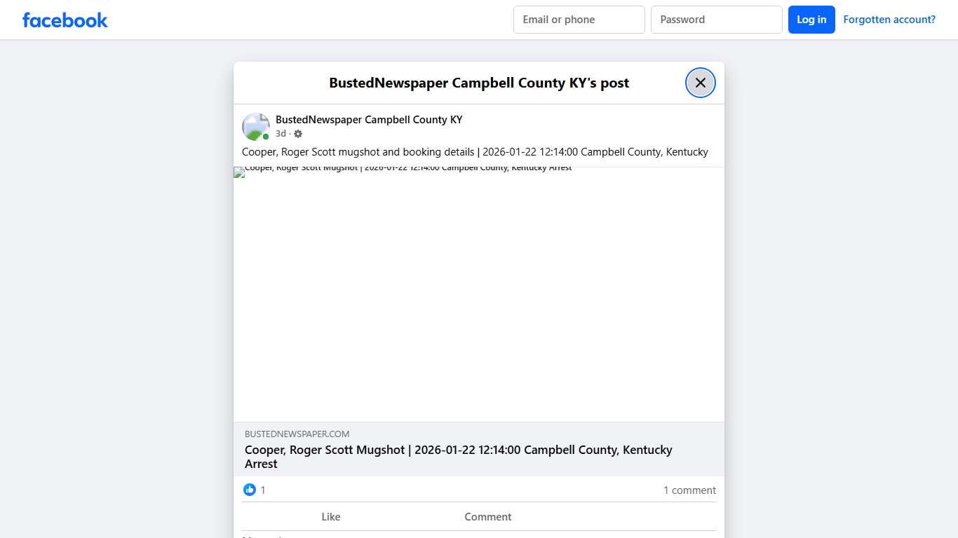 Cooper, Roger Scott... - BustedNewspaper Campbell County KY Facebook